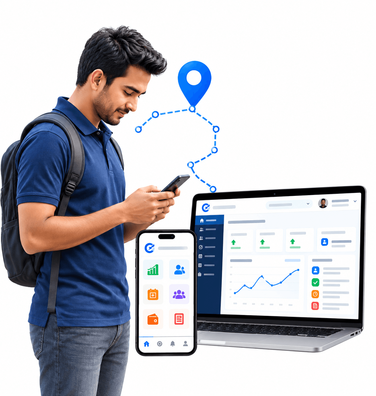 SalesPunch360 field sales tracking on mobile and web